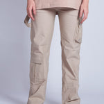 PANTALON CARGO ASIMETRICO CHARRETERA ARENA - REDUX CLUB