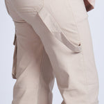 PANTALON CARGO ASIMETRICO CHARRETERA ARENA - REDUX CLUB