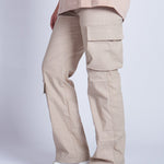 PANTALON CARGO ASIMETRICO CHARRETERA ARENA - REDUX CLUB