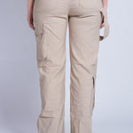 PANTALON CARGO ASIMETRICO CHARRETERA CAQUI - REDUX CLUB