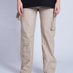PANTALON CARGO ASIMETRICO CHARRETERA CAQUI - REDUX CLUB