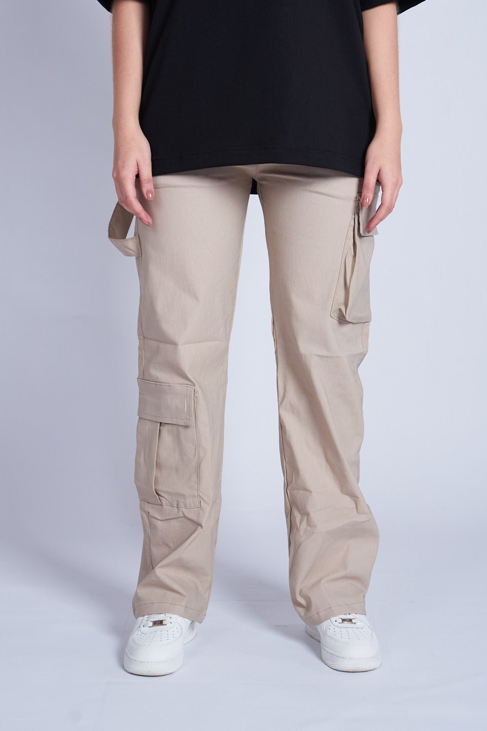 PANTALON CARGO ASIMETRICO CHARRETERA CAQUI - REDUX CLUB