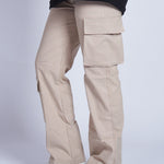 PANTALON CARGO ASIMETRICO CHARRETERA CAQUI - REDUX CLUB
