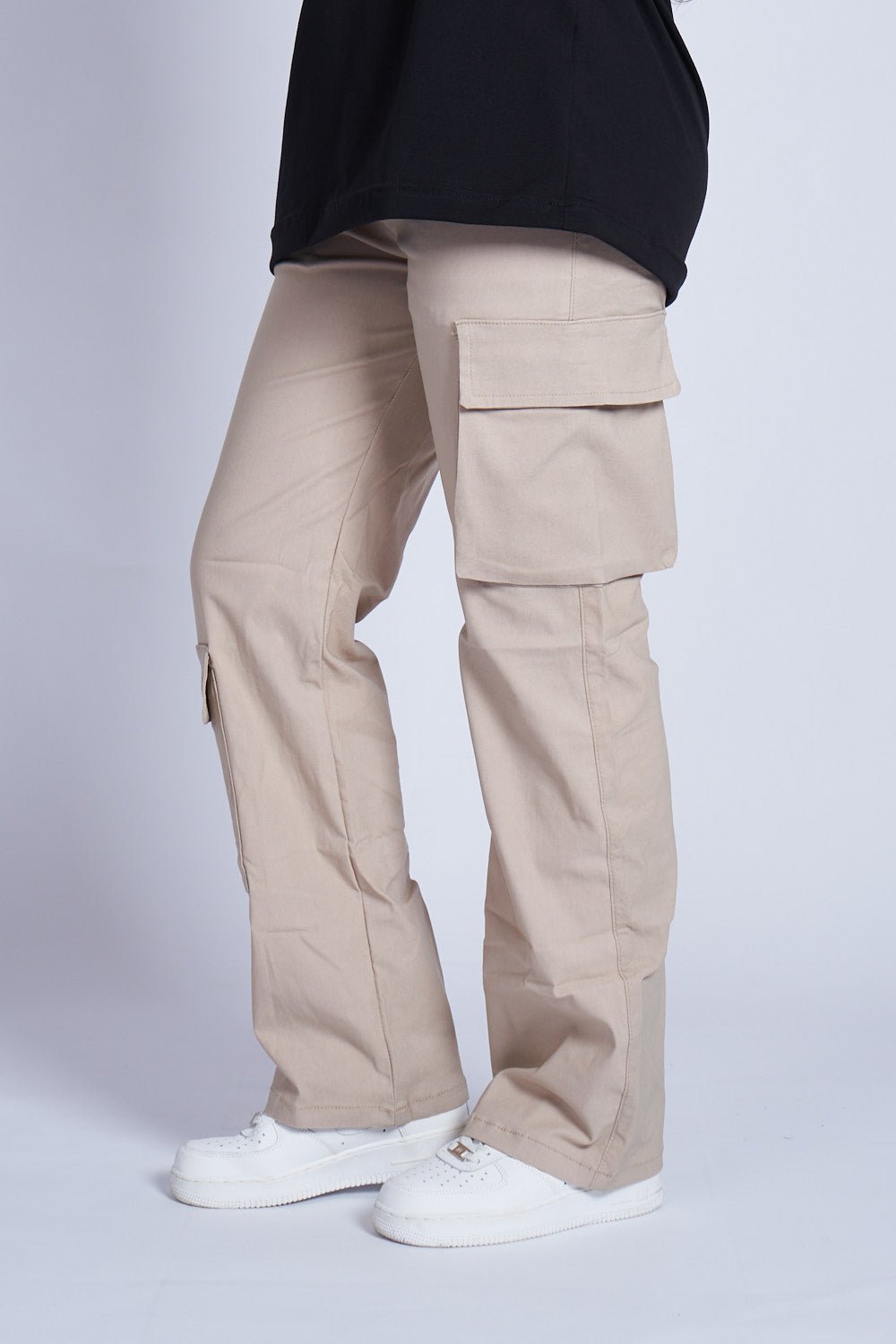 PANTALON CARGO ASIMETRICO CHARRETERA CAQUI - REDUX CLUB
