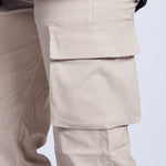 PANTALON CARGO ASIMETRICO CHARRETERA CAQUI - REDUX CLUB