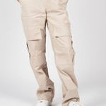 PANTALON CARGO CON CIERRES LATERALES CAQUI - REDUX CLUB