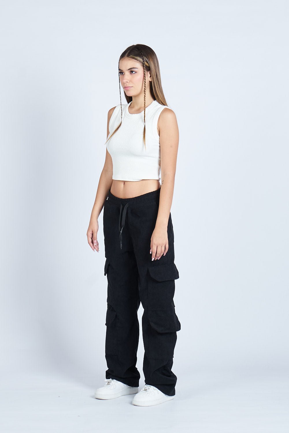 Pantalón Cargo Corduroy NEGRO | Drop 03 |