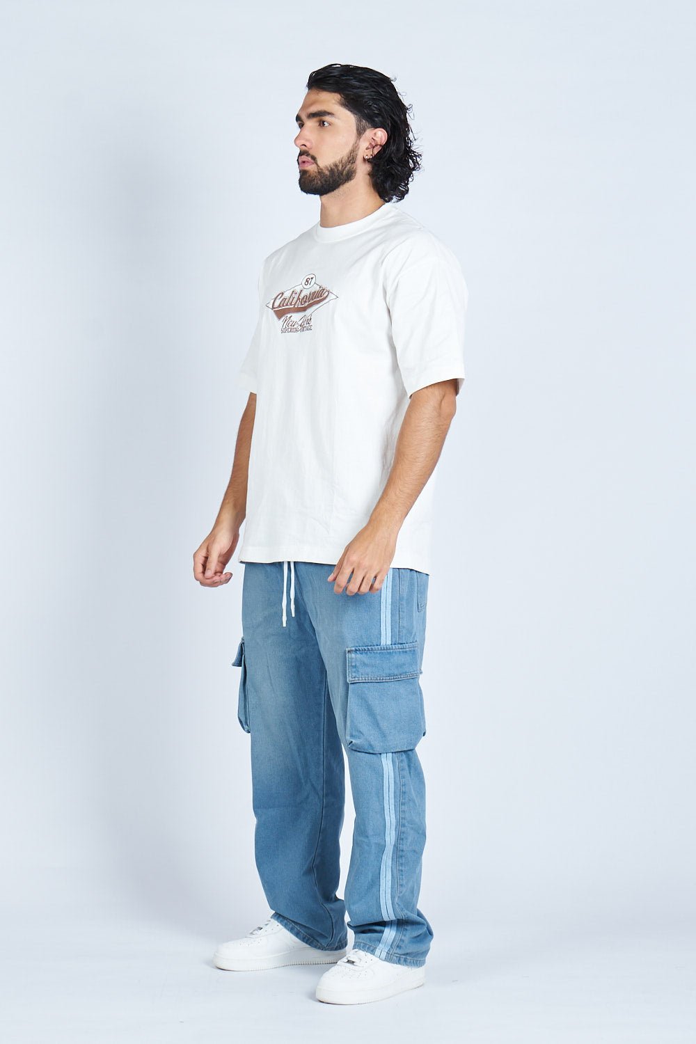 Pantalon cargo DENIM con hiladilla | DROP 03 |