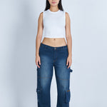 Pantalón denim cargo carpintero
