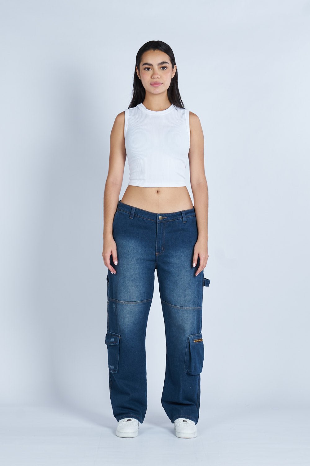Pantalón denim cargo carpintero