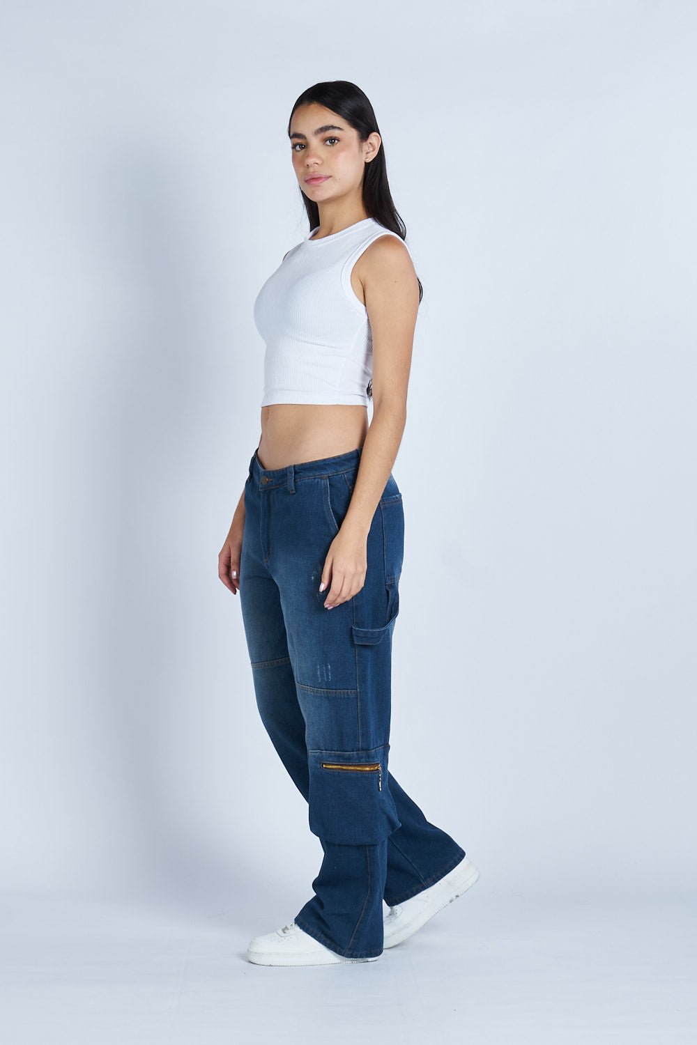 Pantalón denim cargo carpintero