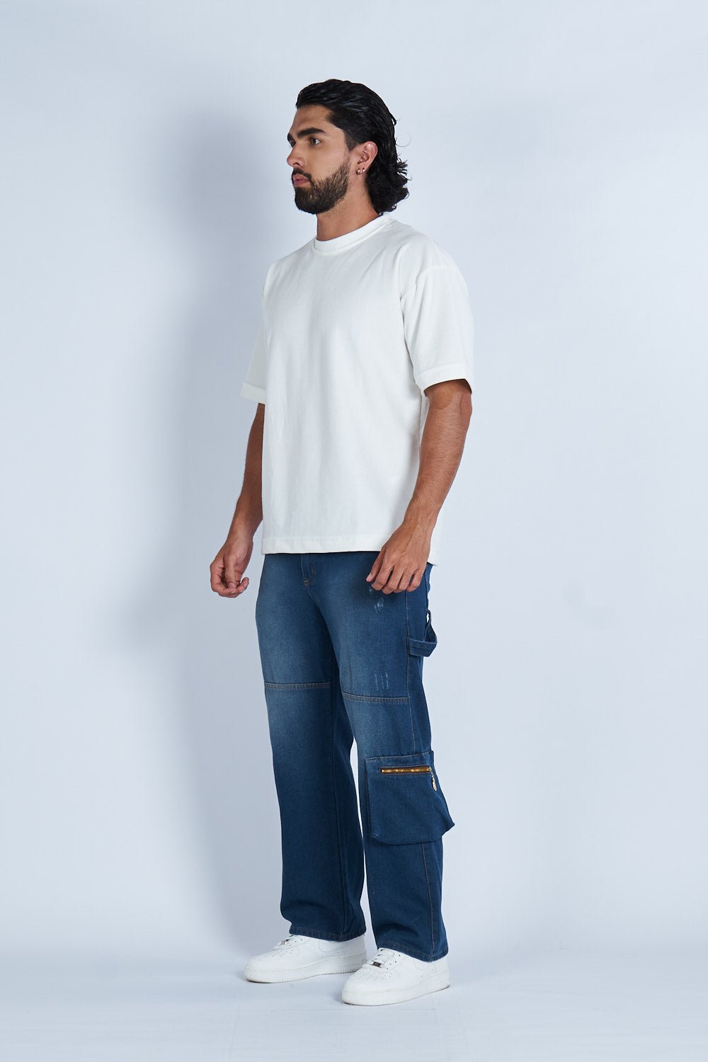 Pantalón denim cargo carpintero