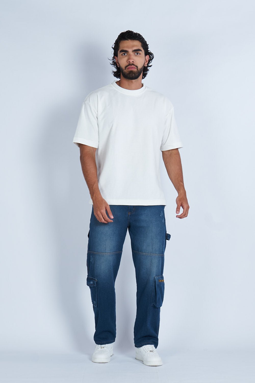 Pantalón denim cargo carpintero