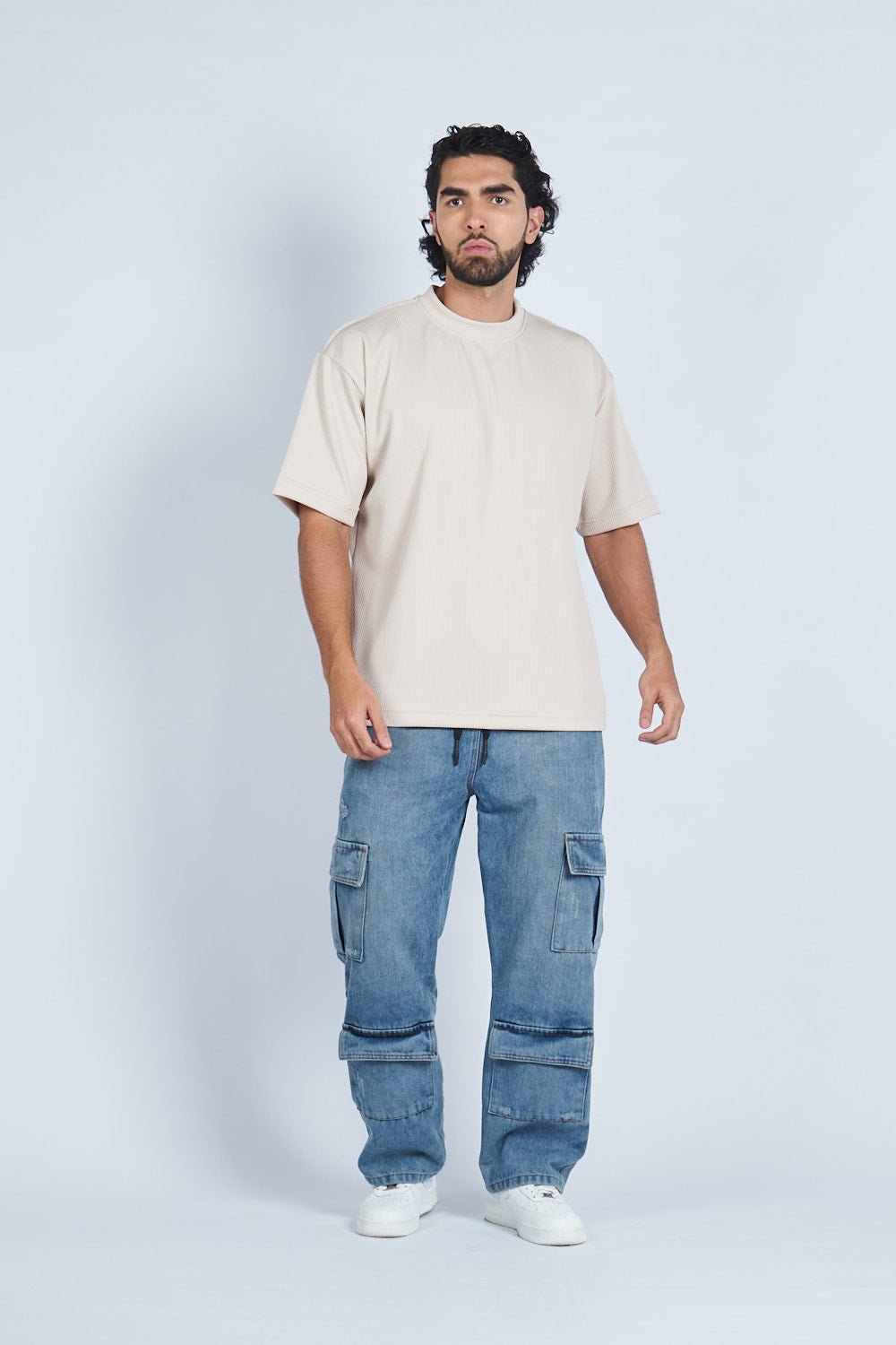 Pantalón Denim doble cargo