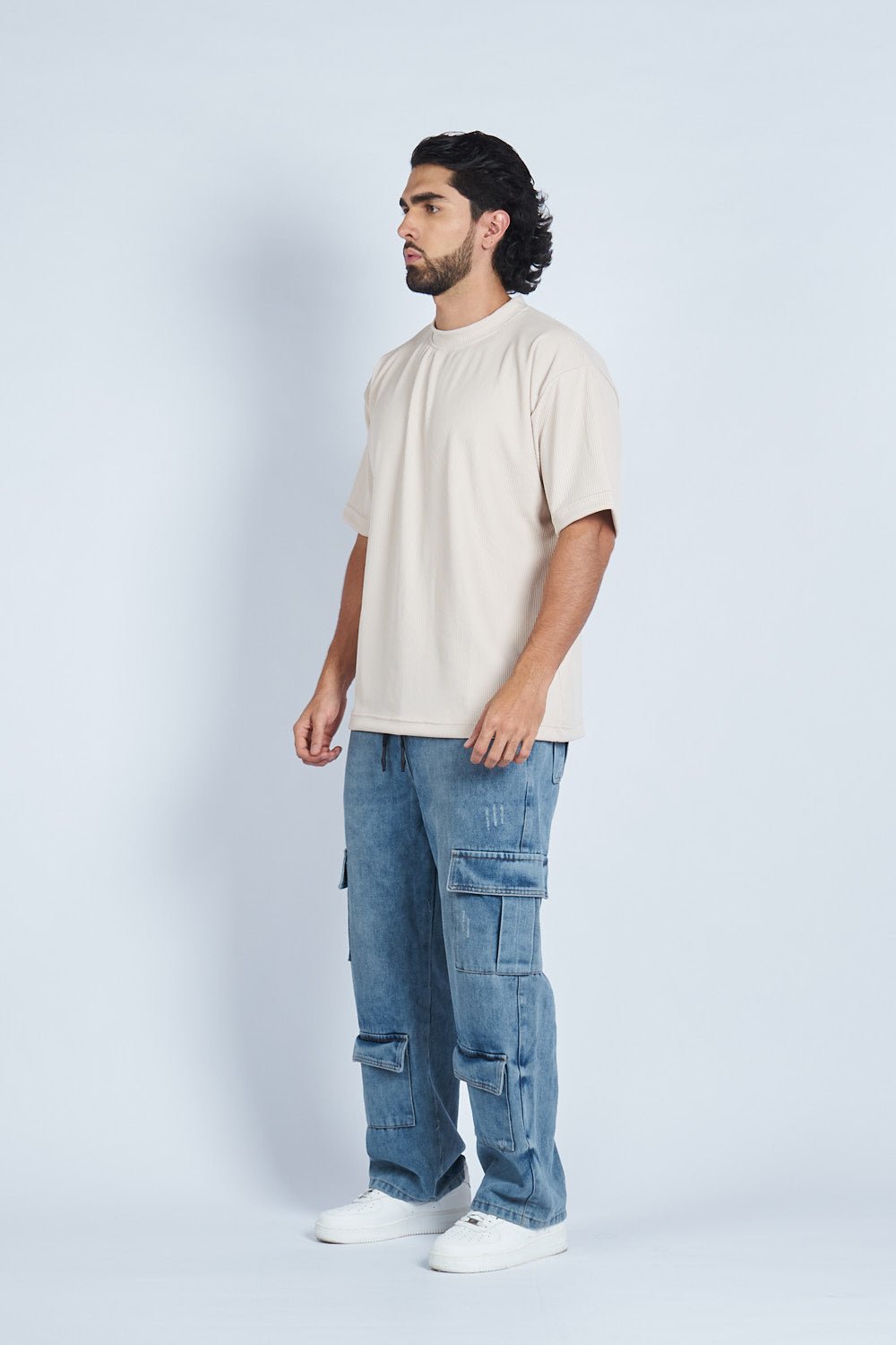 Pantalón Denim doble cargo