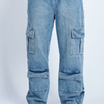 Pantalón Denim doble cargo