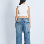 Pantalón Denim doble cargo