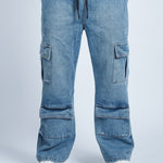 Pantalón Denim doble cargo