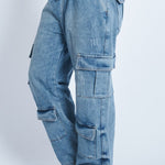 Pantalón Denim doble cargo