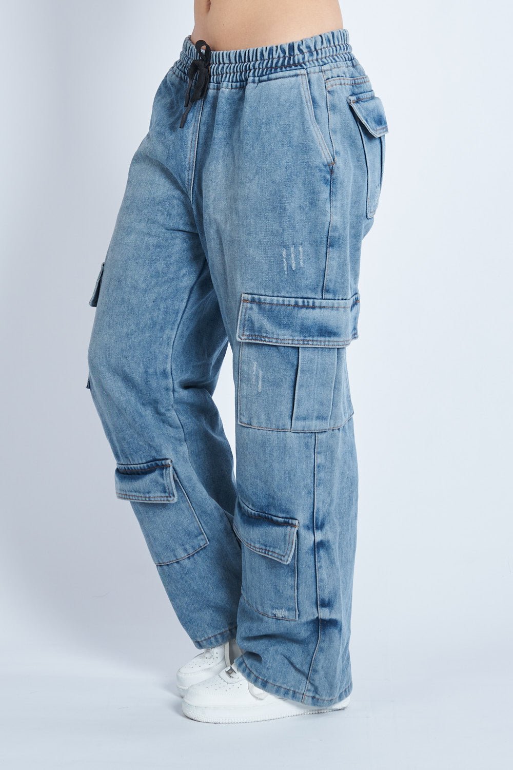 Pantalón Denim doble cargo