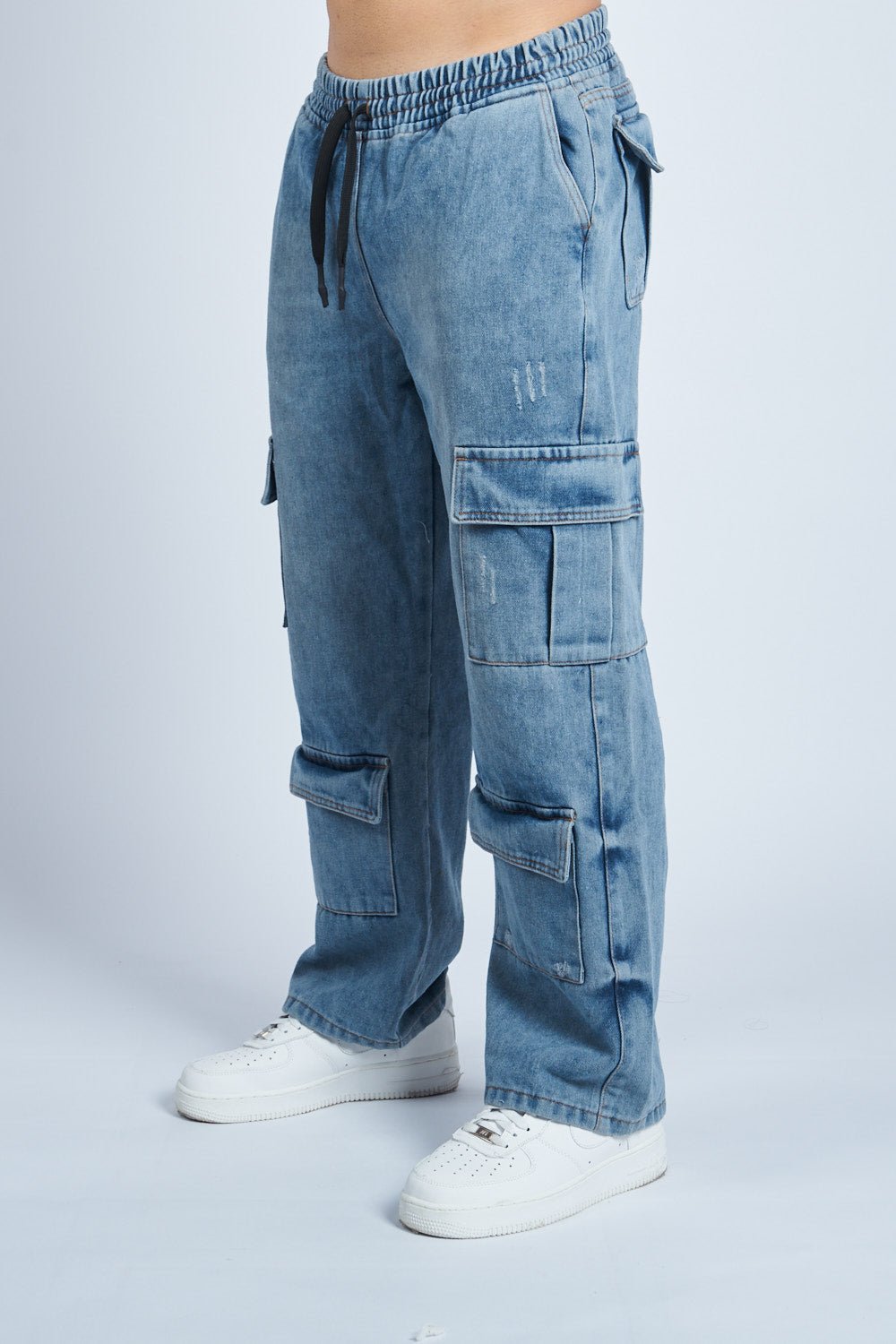 Pantalón Denim doble cargo