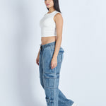 Pantalón Denim doble cargo