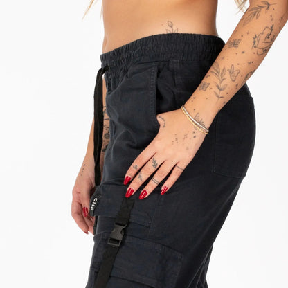 Petrol Blue Cargo Pants- Azul Petroleo